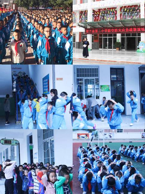 关注国防关爱生命贺兰二小开展96115防空防灾应急疏散演练活动