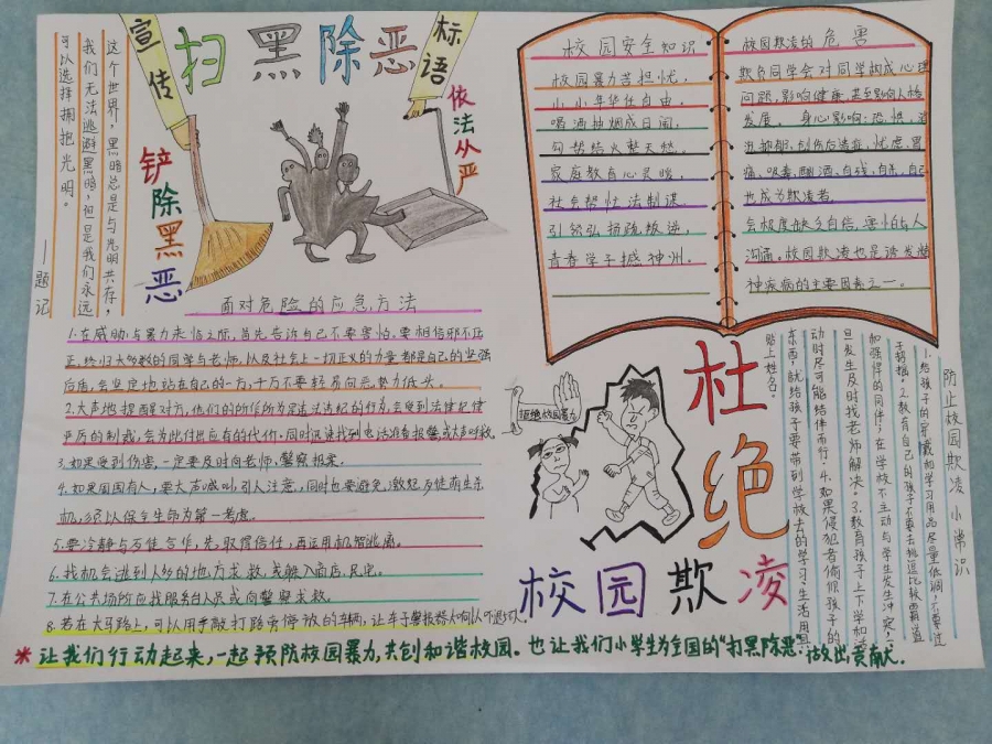 预防校园欺凌手抄报 - 吴忠市红寺堡区第二小学