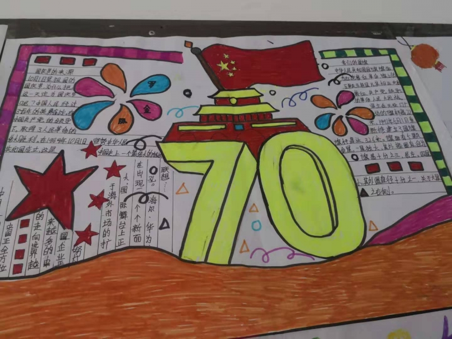 固原市一小"喜迎70大庆,弘扬爱国精神"手抄报作品展