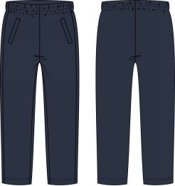 H24Y0210000X藏青雅思棉春秋款运动直筒长裤