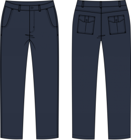 K09K10100000男生藏青纱卡经典款长裤