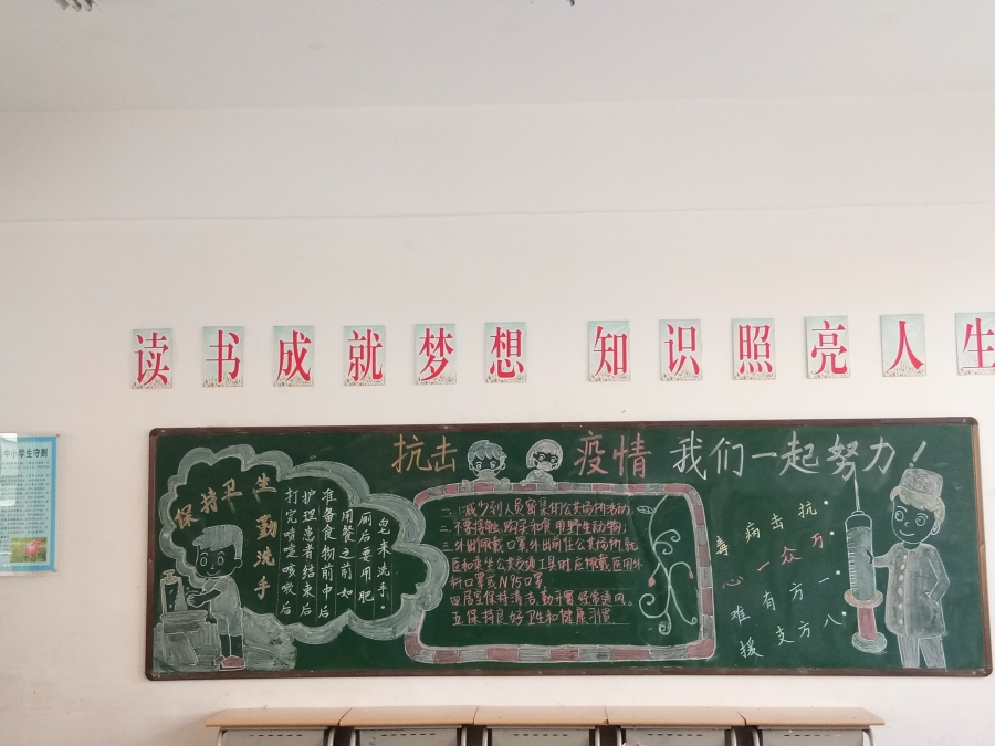 疫情防控黑板報