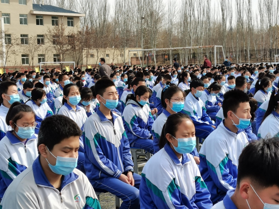 开学典礼现场 - 青铜峡市第四中学 - 宁夏教育资源公共服务平台